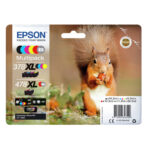 Paquete Epson Squirrel de 6 tintas Claria Photo HD 378XL / 478XL, SKU C13T379D4010, para impresiones fotográficas de alta calidad