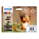 Paquete Epson Squirrel de 6 tintas Claria Photo HD 378XL / 478XL, SKU C13T379D4010, para impresiones fotográficas de alta calidad
