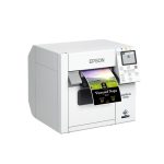 Impresora de etiquetas Epson CW-C4000e negra, SKU C31CK03102BK, con capacidad de impresión a color de alta calidad.