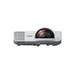 Vista frontal del proyector Epson EB-L210SF, modelo de corto alcance con 4000 lúmenes ANSI, tecnología 3LCD y capacidad 3D, SKU V11HA75080
