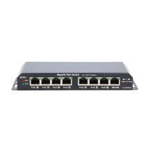 Extralink PoE Switch KRATOS de 7 puertos Gigabit PoE con 1 puerto Uplink RJ45, fuente de alimentación de 24V 2.5A, 60W. SKU: EX.1025