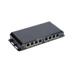 Extralink PoE Switch KRATOS de 7 puertos Gigabit PoE con 1 puerto Uplink RJ45, fuente de alimentación de 24V 2.5A, 60W. SKU: EX.1025