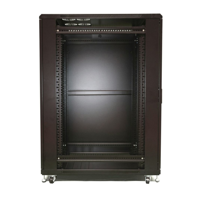 Extralink Armario rackmount 27U 600x1000 Negro de pie 2 Vista lateral Extralink Armario rackmount 27U 600x1000 Negro de pie