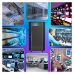 Armario rackmount Extralink 27U de pie con dimensiones 600x800 en color negro, SKU EX.11366