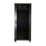 Armario rackmount Extralink 27U de pie con dimensiones 600x800 en color negro, SKU EX.11366