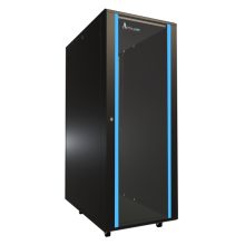 Armario rackmount de pie Extralink con capacidad de 32U, dimensiones 600x1000 en color negro. SKU EX.11380