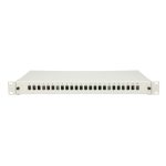 Imagen del Extralink Patch Panel V2 de 24 puertos, color blanco, SKU EX.12172. Ideal para conexiones de alta capacidad.