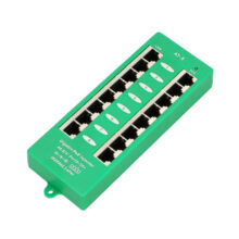 Inyector PoE de Extralink con 8 puertos gigabit, compatible con 802.3at/af, SKU EX.12561