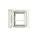 Armario rack Extralink de 12U, dimensiones 600x600 mm, color gris, montaje en la pared tipo swing. SKU: EX.12912