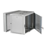 Armario rack Extralink de 12U, dimensiones 600x600 mm, color gris, montaje en la pared tipo swing. SKU: EX.12912
