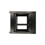 Extralink Armario rackmount 9U 600x600 negro para montaje en la pared, SKU EX.12943, diseñado para facilitar la gestión de equipos en espacios reducidos.
