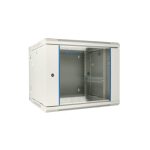 Extralink Armario rackmount modelo 9U 600x600 AZH en color gris, tipo swing y montaje en la pared, SKU: EX.12950