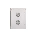 Armario rackmount Extralink de 12U con dimensiones 600x450mm en color gris, incluye puerta de metal para montaje en la pared - SKU EX.12974