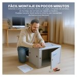 Extralink Armario rackmount 6U, 600x600 mm, color gris, para montaje en la pared, puerta de metal, SKU EX.13001