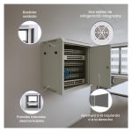 Extralink Armario rackmount 6U, 600x600 mm, color gris, para montaje en la pared, puerta de metal, SKU EX.13001