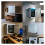 Extralink Armario rackmount 6U, 600x600 mm, color gris, para montaje en la pared, puerta de metal, SKU EX.13001