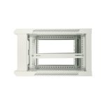Extralink Armario rackmount 6U, 600x600 mm, color gris, para montaje en la pared, puerta de metal, SKU EX.13001