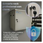 Extralink Armario Rackmount 9U, dimensiones 600x600, color gris, montaje en la pared, puerta de metal, SKU EX.13025