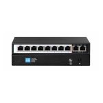 Switch Extralink PERSES con 8 puertos Gigabit PoE/PoE+, 2 puertos RJ45 Uplink Gigabit, 96W de potencia. SKU: EX.14312.