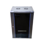 Armario rack de pared Extralink 15U, dimensiones de 600x600 mm, color negro, SKU EX.14343