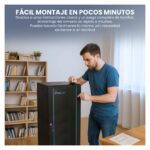 Armario rack de pared Extralink 15U, dimensiones de 600x600 mm, color negro, SKU EX.14343