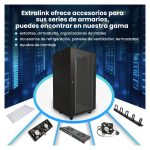 Armario rackmount 22U de pie marca Extralink, color negro, dimensiones 600x800 mm. SKU EX.14398