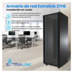 Extralink Armario Rackmount 37U de pie en color negro con dimensiones de 800x800 mm, SKU: EX.14435