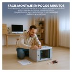 Imagen del Extralink Armario Rackmount 4U 10 pulgadas Gris para montaje en la pared. SKU: EX.14466