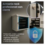 Extralink Armario Rackmount 6U de 10 pulgadas, color gris, diseñado para montaje en la pared, modelo EX.14473