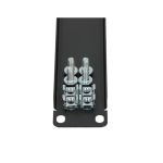 Imagen del Extralink Front Blank Panel 1U 19 pulgadas en color negro, SKU EX.19027. Ideal para organización en bastidores de red.