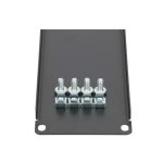 Panel frontal negro de 2U y 19 pulgadas para rack de Extralink, modelo EX.19041