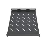 Estantería 1U Extralink en color negro, 350mm de profundidad, modelo EX.19096, ideal para armarios de 600mm