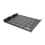 Estantería 1U Extralink en color negro, 350mm de profundidad, modelo EX.19096, ideal para armarios de 600mm