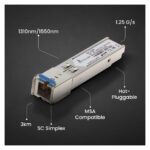 Extralink SFP WDM Módulo SFP 1.25G, 1310/1550nm, single mode, 3km, SC, DOM, par EX.2220