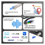Imagen del módulo transceptor Extralink SFP+ 10G WDM, 1270/1330NM, SM, para distancias de hasta 2KM. SKU: EX.28662