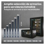 Armario rackmount Extralink de montaje en la pared con dimensiones de 4U 600x600 mm en color negro. SKU EX.2893
