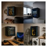 Armario rackmount Extralink de montaje en la pared con dimensiones de 4U 600x600 mm en color negro. SKU EX.2893