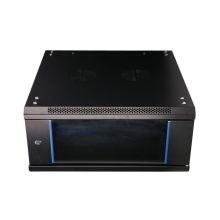 Armario rackmount Extralink de montaje en la pared con dimensiones de 4U 600x600 mm en color negro. SKU EX.2893