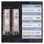 Extralink Módulo SFP+ 10G 2-pack, 10Gbps, 850nm, 300m, multi mode, SKU: EX.30491