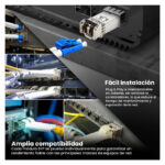 Imagen del módulo SFP Extralink de 1.25Gbps, un set de dos unidades compatibles con LC/UPC, longitud de onda de 850nm y capacidad para 550m, SKU EX.31153
