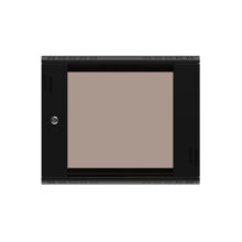 Armario rack 9U de pared de la marca Extralink, color negro, SKU EX.39359, para organizar y proteger equipos de red.