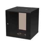 Extralink Armario Rackmount Premium de 12U en color negro con dimensiones 600x600, montaje sin herramientas y en pared. SKU: EX.39380