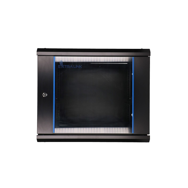 Extralink Armario Rackmount 9U Negro Pared 600x600 Armario rackmount Extralink 9U negro de montaje en la pared, mide 600x600 mm, SKU EX.3968