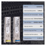 Módulo SFP Extralink WDM de 1.25Gbps, 1310/1550nm, single mode, 3km, con conector LC, SKU: EX.6198