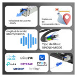 Módulo SFP Extralink WDM de 1.25Gbps, 1310/1550nm, single mode, 3km, con conector LC, SKU: EX.6198