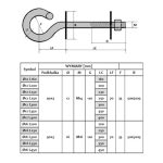 Gancho de la marca Extralink para soportes colgantes, dimensiones 16/300mm. SKU EX.6495