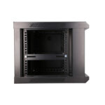 Armario rackmount 6U de Extralink en color negro, dimensiones 600x450mm, montaje en la pared. SKU: EX.7225
