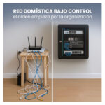 Armario rackmount 6U de Extralink en color negro, dimensiones 600x450mm, montaje en la pared. SKU: EX.7225