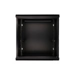 Armario rackmount Extralink 12U, tamaño 600x450 mm, color negro, ideal para montaje en la pared. SKU EX.7263