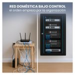 Armario rackmount Extralink 12U, tamaño 600x450 mm, color negro, ideal para montaje en la pared. SKU EX.7263